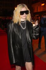 AVRIL LAVIGNE Arrives at Christian Louboutin Show at Paris Fashion Week 03/02/2023
