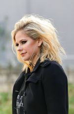 AVRIL LAVIGNE Arrives at Courreges Show at Paris Fashion Week 03/01/2023