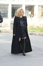 AVRIL LAVIGNE Arrives at Courreges Show at Paris Fashion Week 03/01/2023