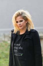 AVRIL LAVIGNE Arrives at Courreges Show at Paris Fashion Week 03/01/2023
