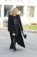 AVRIL LAVIGNE Arrives at Courreges Show at Paris Fashion Week 03/01/2023