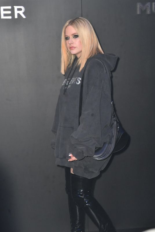 AVRIL LAVIGNE Arrives at Mugler x Hunter Schafer Party at Paris Fashion Week 03/06/2023