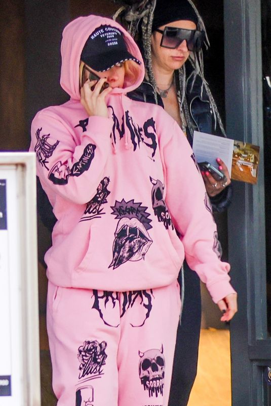 AVRIL LAVIGNE Out Shopping with a Friend in Malibu 03/29/2023