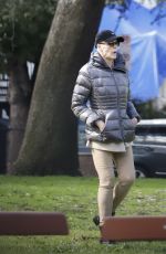 BRIGITTE NIELSEN Out with Her Dog at a Park in Los Angeles 03/02/2023