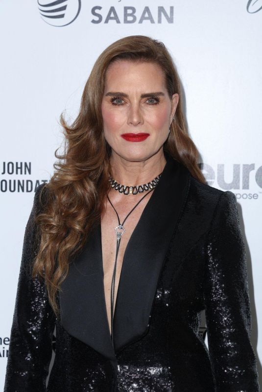 BROOKE SHIELDS at Elton John Aids Foundation’s 31st Annual Academy Awards Viewing Party in West Hollywood 03/12/2023