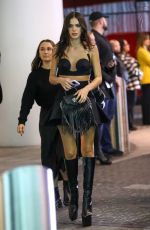 BRUNA MARQUEZINE Arrives at Versace Show at Pacific Design Center in West Hollywood 03/09/2023