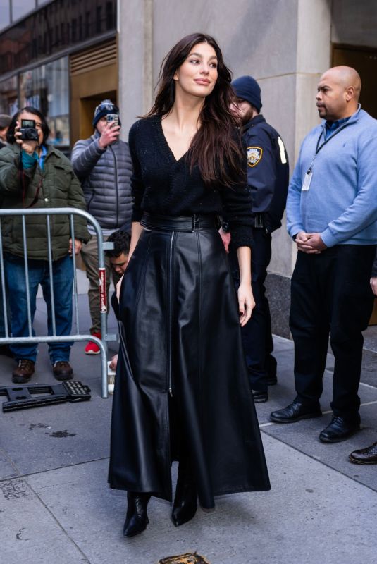 CAMILA MORRONE Changes Outfit on Her Promo Day in New York 03/01/2023