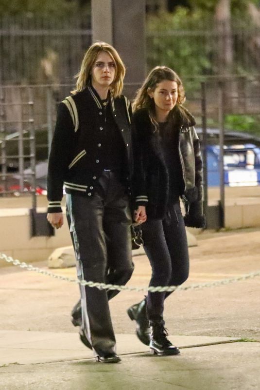 CARA DELEVINGNE and MINKE Out for Dinner in Los Angeles 03/27/2023