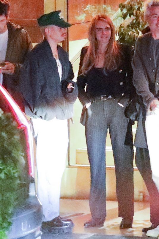 CARA DELEVINGNE Leaves Sunset Towers Hotel in Los Angeles 03/01/2023