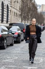 CAROLINE DAUR Arrives at Hermès Women