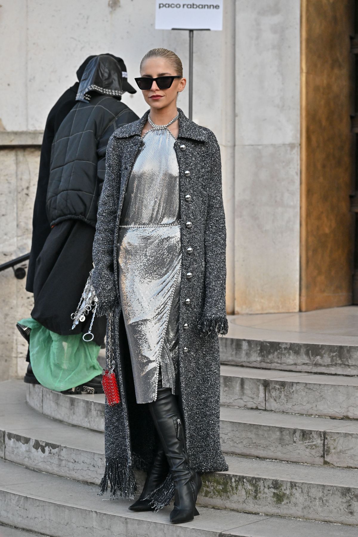 CAROLINE DAUR Arrives at Paco Rabanne Fashion Show in Paris 03/01/2023 ...