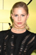 CAROLINE DAUR at Versace FW23 Show at Pacific Design Center in West Hollywood 03/09/2023