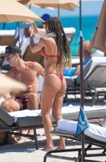 CHANTEL JEFFRIES in Bikini at a Beach in Miami 03/12/2023