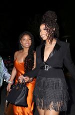 CHLOE and HALLE BAILEY Arrives at Jennifer Lopez X Revolve Collab Party in Los Angeles 03/18/2023