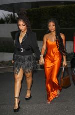 CHLOE and HALLE BAILEY Arrives at Jennifer Lopez X Revolve Collab Party in Los Angeles 03/18/2023