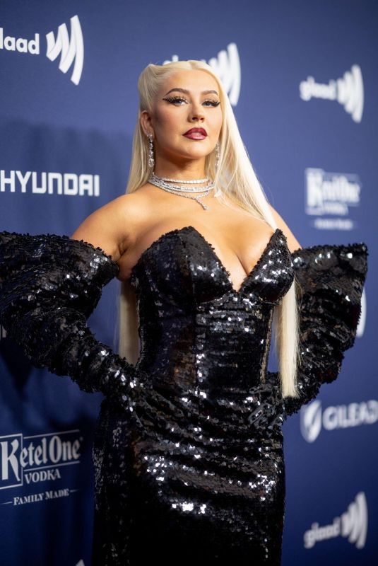 CHRISTINA AGUILERA at 34th Annual Glaad Media Awards in Beverly Hills 03/30/2023
