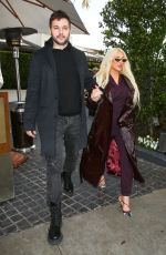 CHRISTINA AGUILERA Leaves Cecconi