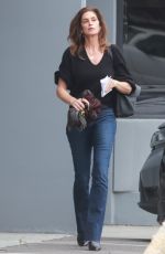 CINDY CRAWFORD Arrives at Photoshoot at a Studio in Santa Monica 03/13/2023