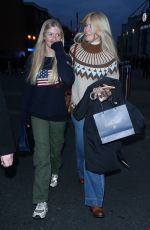 CLAUDIA SCHIFFER and CLEMENTINE POPPY DE VERDE DRUMMOND Leave Stamford Bridge in London 03/04/2023