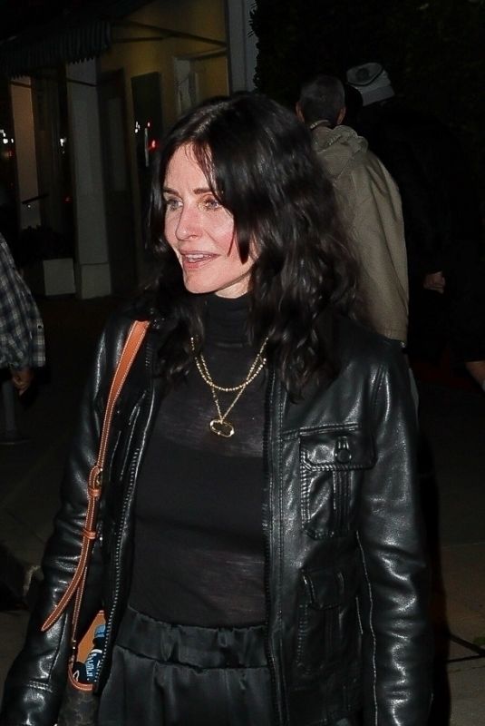 COURTENEY COX Leaves Georgio Baldi in Santa Monica 03/17/2023