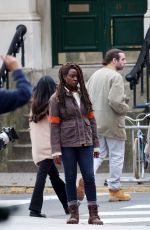 DANAI GURIRA on the Set of The Walking Dead: Summit in New Jersey 03/22/2023