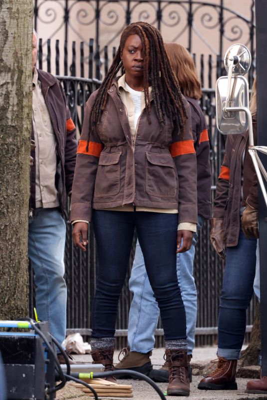 DANAI GURIRA on the Set of The Walking Dead: Summit in New Jersey 03/22/2023