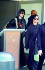 DEMI LOVATO and Jordan Lutes at LAX Airport in Los Angeles 03/07/2023