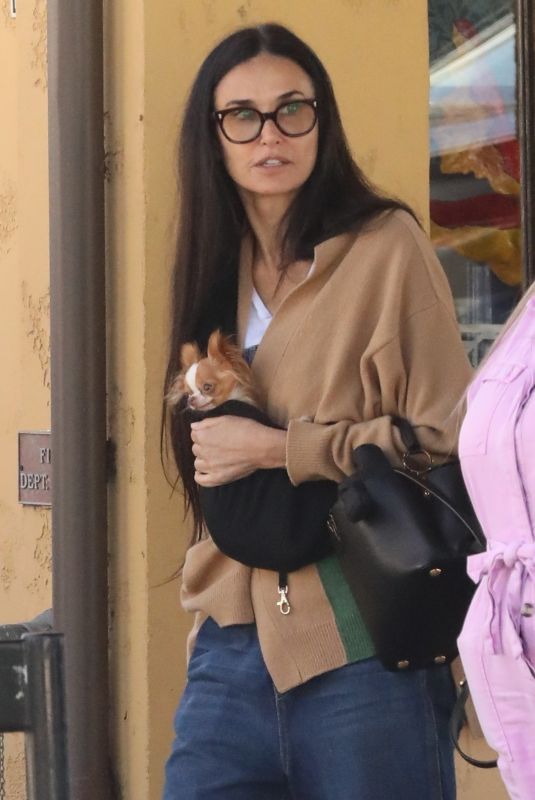 DEMI MOORE Out Buys Clothes for Her Dog at Quilted Monkey Home Goods Store in Santa Monica 03/25/2023