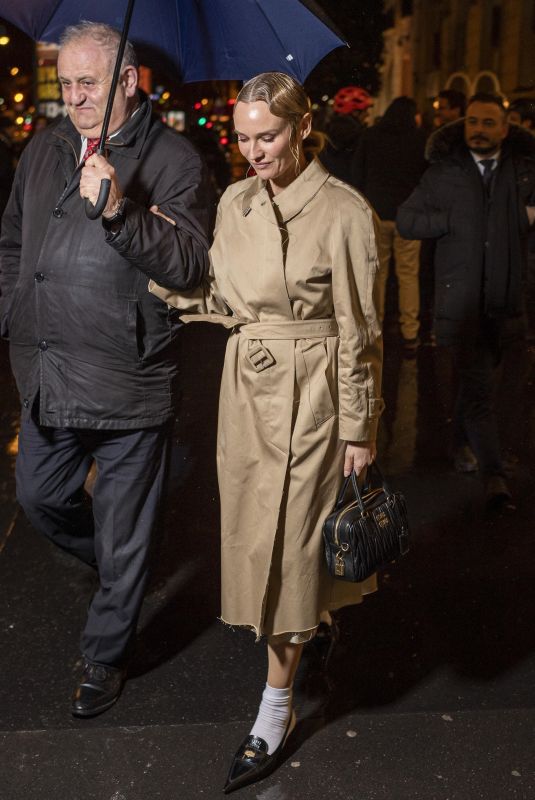 DIANE KRUGER Arrives at Miu Miu Dinner at Paris Fashion Week 03/07/2023