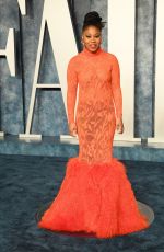 DOMINIQUE FISHBACK at Vanity Fair Oscar Party in Beverly Hills 03/12/2023