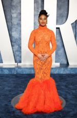 DOMINIQUE FISHBACK at Vanity Fair Oscar Party in Beverly Hills 03/12/2023