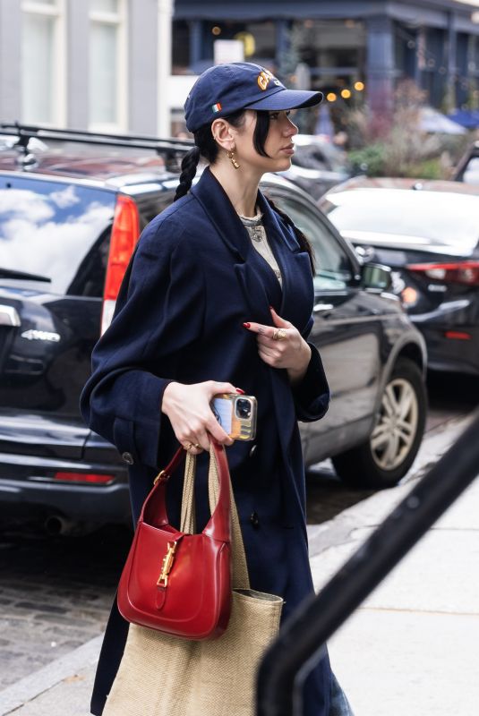 DUA LIPA Arrives at Her Hotel in New York 03/08/2023