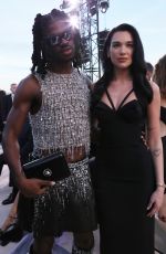 DUA LIPA at Versace FW23 Fashion Show at Pacific Design Center in West Hollywood 03/09/2023