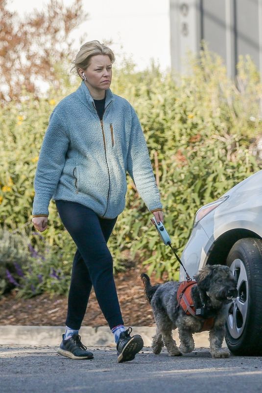 ELIZABETH BANKS Out with Her Dog in West Hollywood 03/16/2023