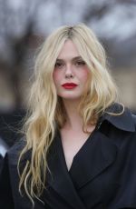 ELLE FANNING at Alexander Mcqueen FW23 Show at Paris Fashion Week 03/04/2023