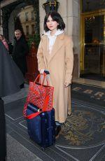 EMILI JONES Leaves Le Bristol Paris Hotel 03/02/2023
