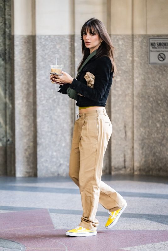 EMILY RATAJKOWSKI Arrives at Sony to Tape Her Podcast in New York 03/17/2023