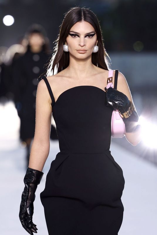 EMILY RATAJKOWSKI at Versace FW23 Runway Show in West Hollywood 03/09/2023