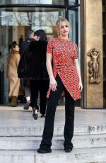 EMMA BROOKS Arrives at Paco Rabanne Fashion Show in Paris 03/01/2023