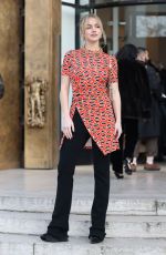 EMMA BROOKS Arrives at Paco Rabanne Fashion Show in Paris 03/01/2023