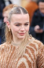 EMMA BROOKS Arrives at Stella Mc Cartney Womenswear Fall/Winter 2023-2024 Show at Paris Fashion Week 03/06/2023