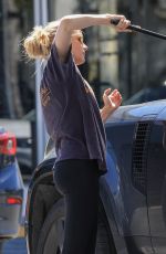 EMMA ROBERTS at a Gas Station in West Hollywood 03/28/2023