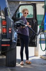 EMMA ROBERTS at a Gas Station in West Hollywood 03/28/2023