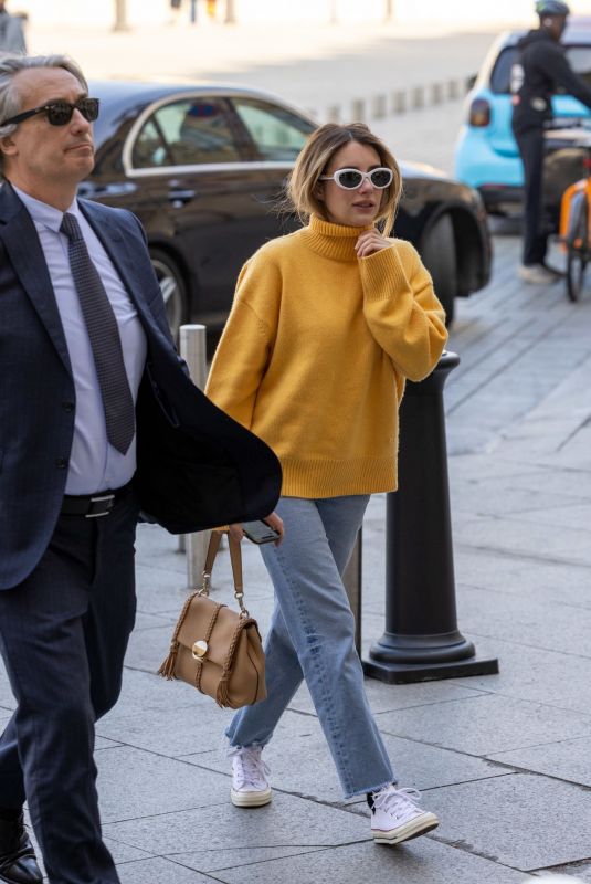 EMMA ROBERTS Out at Paris Fashion Week 03/03/2023
