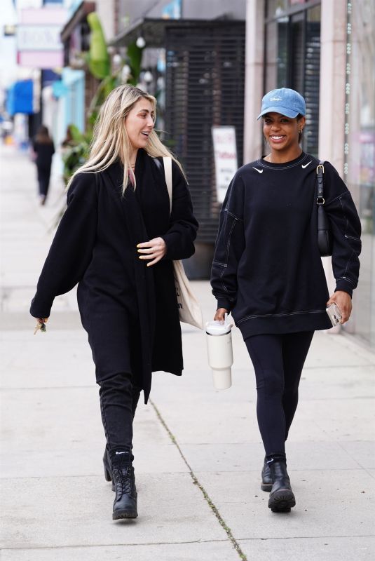 EMMA SLATER and BRITT STEWART Leaves MOD Nails in Studio City 03/20/2023
