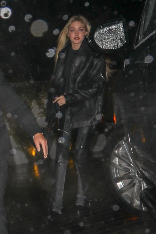 GIGI HADID Arrives at a Pre-Oscar Party in Los Angeles 03/11/2023