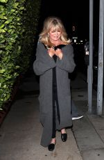 GOLDIE HAWN Leaves Dinner at Giorgio Baldi in Santa Monica 03/30/2023