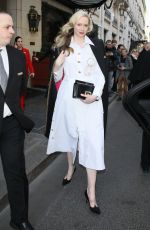 GWENDOLINE CHRISTIE Leaves Le Bristol Hotel in Paris 03/02/2023