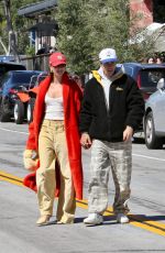 HAILEY and Justin BIEBER Leaves Great White in West Hollywood 03/26/2023