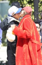 HAILEY and Justin BIEBER Leaves Great White in West Hollywood 03/26/2023